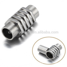 BXG009 aço inoxidável magnético Barrel Clasp, Hexagon Fits 3/4/5/6/7/8 mm peças de jóias de cabo